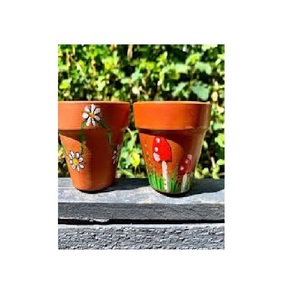 Vente en gros Carré en terre cuite de Bohème multicolore Décorations de jardin en argile Pots de fleurs et jardinières - Product Image 5