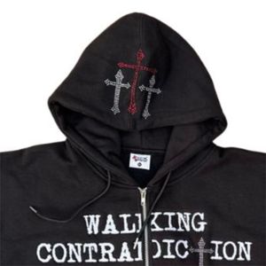 Sweat à capuche zippé en strass rose bébé-Veste à paillettes mignonne pour femme, tendance et confortable - Product Image 4