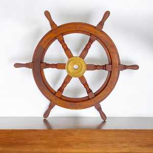 Handcrafted Eco-Friendly Modern Brass Ship Wheel <b>Nautical</b> Wall <b>Decor</b> - Product Image 5