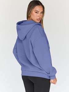Premium Zip Up Hoodie para mujer Uso diario Hombres Zip Up Hoodie Sporty Activewear Look - Product Image 3