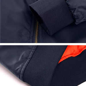 Chaqueta de bombardero informal para hombre de otoño e invierno, nuevo estilo, diseño personalizado y logotipo más chico duro de algodón con cierre de cremallera - Product Image 5