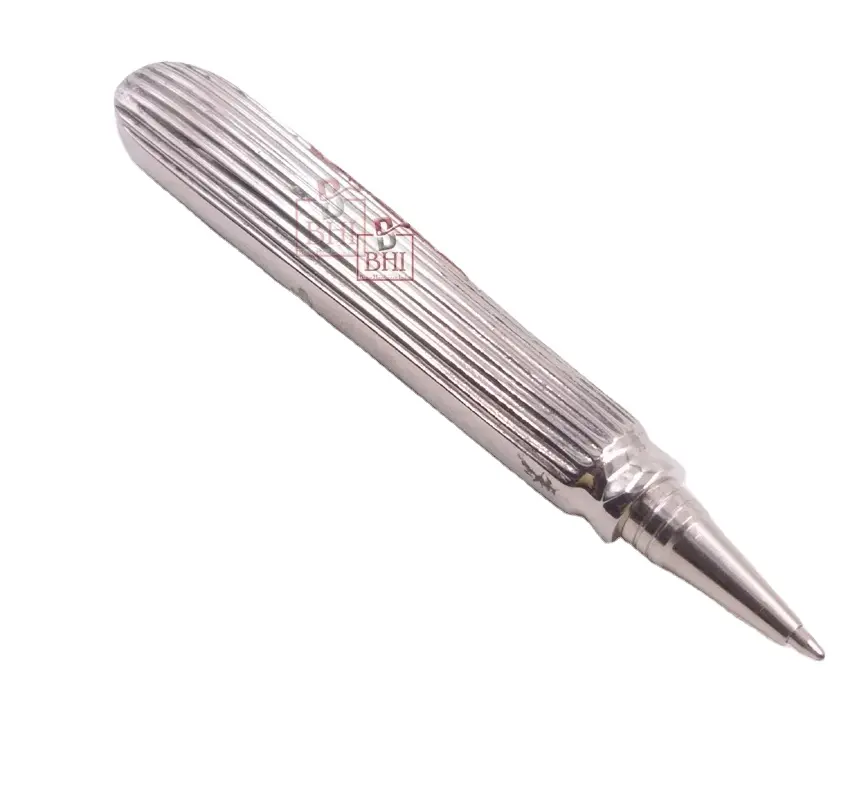 ツイストデザイン太いペンホルダーエレガントな真鍮ペンカスタムロゴマルチカラーボールペン
