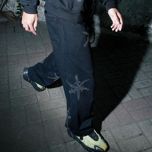 Survêtement en strass personnalisé à prix bas, vente en ligne, vêtements de mode décontractés, survêtement en strass pour hommes - Product Image 5