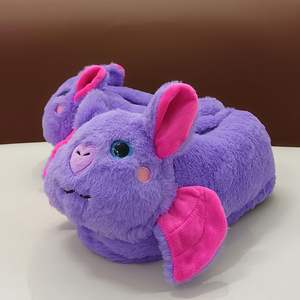 Chaussons antidérapants en peluche 3D pour femmes, bébés, filles, motif mignon et original, pour la maison - Product Image 2