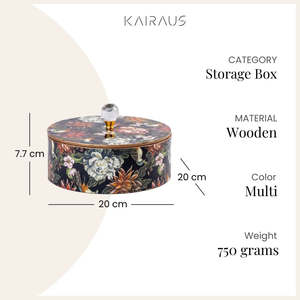 Handcrafted <b>Floral</b> Wooden <b>Storage</b> <b>Box</b> for Jewelry-Elegant and Unique Design - Product Image 4