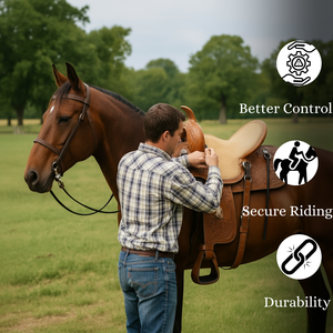 Meilleure vente selle en cuir américain selle de cheval anglais occidental produits d'équitation en cuir véritable selles occidentales pour chevaux - Product Image 2