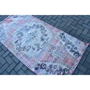 พรมวินเทจสไตล์ตุรกี ขนาด 3.37x6.9 ฟุต ลายสัตว์สีน้ำเงิน ทำจากขนสัตว์ - Product Image 4