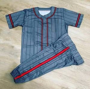 Uniforme de Béisbol Personalizable con Conjuntos Transpirables de Talla Grande con el Logotipo del Nombre del Equipo en la Parte Delantera - Product Image 6