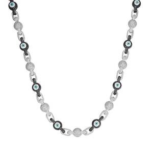 Collar de Moissanita VVS Completamente Engastado en Oro Blanco, Todos los Tamaños Disponibles en Pulgadas, Colgantes y Dijes Finos - Product Image 3