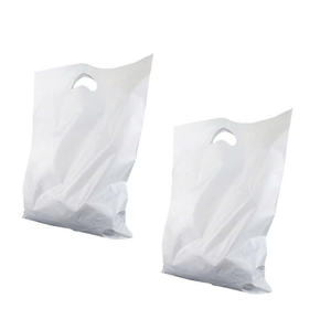 Sacs de courses écologiques en plastique PE HDPE personnalisés pour les plats à emporter, la restauration rapide, la boulangerie, les boissons - Product Image 2