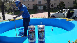 สีฟ้าไอโซเน็มโพลียูรีเทน2องค์ประกอบทนต่อรังสียูวีสำหรับงานก่อสร้างภายนอกโรงแรมและอสังหาริมทรัพย์ - Product Image 6