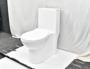 Baño de una pieza esmaltado moderno montado en el suelo color blanco hotel hogar alargado suministro del mercado americano diseño elegante a la venta - Product Image 2