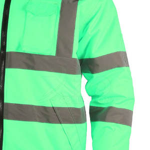 เสื้อขนแกะโพลีเอสเตอร์100% มีฮู้ดสำหรับผู้ชายเสื้อมีฮู้ด Hi VIS สะท้อนแสงสำหรับฤดูหนาว - Product Image 6