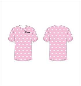 T-shirt à manches courtes pour homme Ferocious, rose à pois, col rond, coupe classique, jersey décontracté en coton, imprimé - Product Image 1