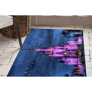 Alfombra Estampada del Castillo de Cenicienta: Decoración Encantadora para Sala de Estar y Habitación Infantil, Alfombra Delgada No Tejida - Product Image 3