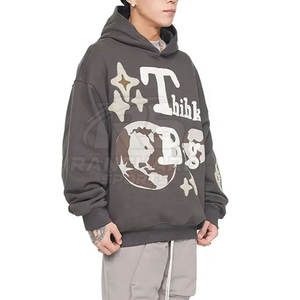 Prix raisonnable Meilleures ventes Sweat-shirts à impression en relief Streetwear Vente chaude Sweat-shirts à impression en relief - Product Image 2