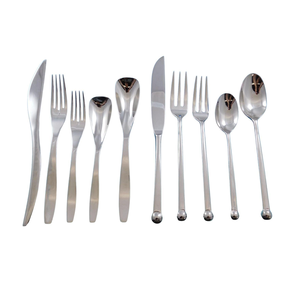 Couverts en acier inoxydable de haute qualité avec des cuillères au design naturel en acier miroir pour la décoration d'hôtel de restaurant de cuisine pour les fêtes - Product Image 6