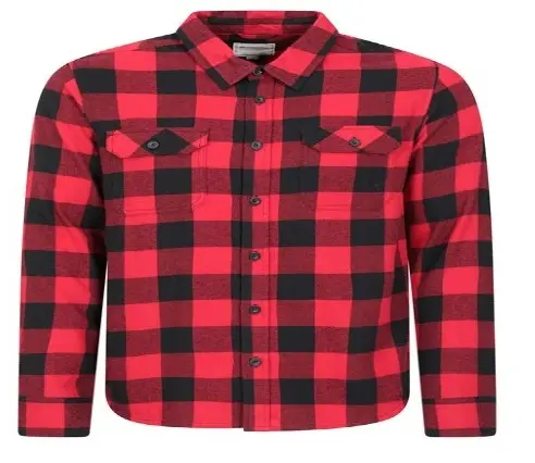 OEM Casual Hot Selling Mans 2023 Flannel Shirt Oversize Long Sleeve Flannel Plaid Check Pattern Cotton Plaid Shirts for Mens