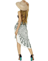 2026 Hot Selling Geprinte Dames Leopard 1-delige Op Maat Gemaakte Pauw Sexy Bikini Sarong Strand Zwempak Cover-up Pareo Wrap