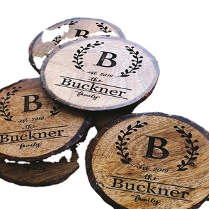 Sous-verres économiques personnalisés en bois d'acacia cuisine décor de table thé café vin tapis tampons usage domestique emballé dans un carton - Product Image 1