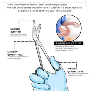 Ciseaux chirurgicaux à pointe incurvée pour les procédures de laboratoire de coupe médicale précises et les applications cliniques - Product Image 3