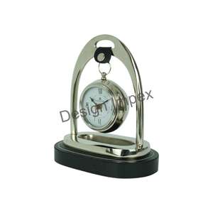 Horloge de bureau décorative de haute qualité Horloge de table portable Cadeau souvenir promotionnel Horloge équestre à étrier Décoration de la maison - Product Image 6