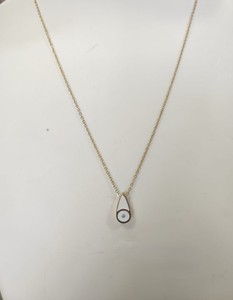 Collier pendentif goutte d'eau en acier inoxydable plaqué or pour femme bijoux de chaîne à maillons courts réglables pour cadeau - Product Image 2