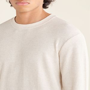 Camisetas de poliéster 100% de algodón de manga larga Lisa para sublimación en blanco ropa de hombre cuello redondo Unisex de alta calidad - Product Image 4