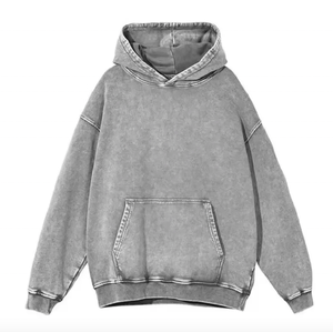 Quick Dry Breathable Acid <b>Wash</b> Hoodies 100% Cotton Logo High Quality Men Winter 2026 - Product Image 3