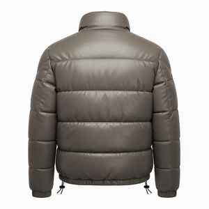 Veste d'hiver à capuche rembourrée en cuir d'agneau de haute qualité, conçue pour les températures extrêmes, isolation fiable, imperméable - Product Image 6