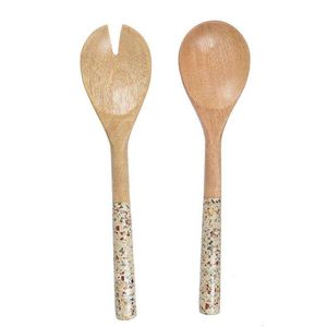 Cucharas de madera para cocinar Juego de utensilios de cocina para 4PCS Espátula de cocina de madera natural y juego de cucharas - Product Image 2