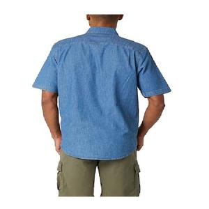 Export Oriented Oversize Stylish Solid Color Stand 100% Cotton <b>Men's</b> <b>Shirt</b> Short Sleeve Pulse Size Best Selling Bangladesh - Product Image 5