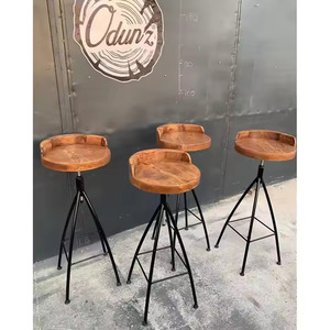 Muebles de sala de estar Mesa de centro con base de metal superior de madera Uso en el hogar - Product Image 3
