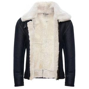 Wholesale Latest Design <b>Men</b> Winter <b>Jacket</b> Best Quality Top Selling <b>Men</b> <b>Shearling</b> Leather <b>Jacket</b> For Online Sale - Product Image 2