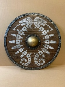 Top <strong>Sale</strong> Customizable OEM Support High Carbon <strong>Steel</strong> Medieval Knives <strong>Shield</strong> Wooden Viking <strong>Shield</strong> with <strong>Steel</strong> Paint <strong>for</strong> DIY - Product Image 4