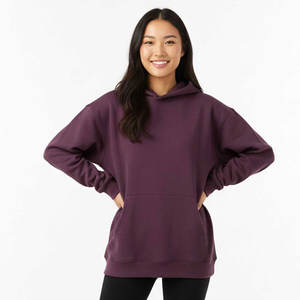 Sudaderas Extra Grandes Ecológicas y Transpirables para Mujer, Estilo Urbano, Personalizables OEM, de Seda/Algodón con Forro Polar y Logotipo Frontal - Product Image 6