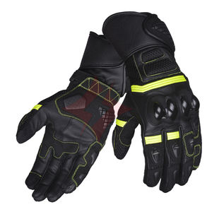 Gants de moto de course en cuir de qualité supérieure Protection du poignet Logo personnalisé Pro gants d'équitation imperméables Sports de plein air - Product Image 1