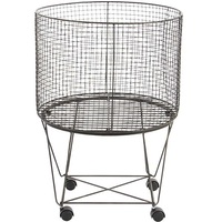 Panier à linge en fer pour hôtels et stations balnéaires, offrant un rangement de linge robuste et de qualité professionnelle