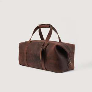 กระเป๋าเดินทางหนังสีน้ำตาลสไตล์วินเทจ Dale รุ่น Distressed พร้อมซิปทนทาน - Product Image 4