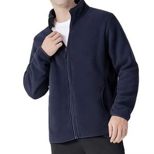 Chaqueta de lana polar con cremallera completa de manga larga para hombre de diseño único, ropa de abrigo informal cálida de invierno - Product Image 4