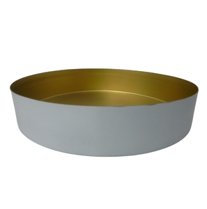 Ensemble de 2 saladiers ronds en métal couleur or pour mariage et décoration de table personnalisés, design unique - Product Image 2
