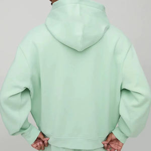 Chándales de invierno de diseño 2 en 1 de gran tamaño con capucha y logotipo personalizado de tela de algodón 100% transpirable ligero para hombre - Product Image 5