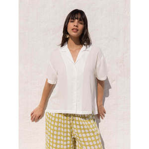 เสื้อเชิ้ตโดฟ ไวท์ โซลิด โมดัล แคชชวล - Product Image 1