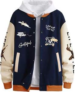 Veste bomber en faux daim sur mesure, veste courte matelassée, veste en faux cuir, veste varsity en daim synthétique, veste de baseball pour homme - Product Image 6