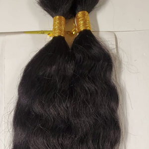Vente en gros de cheveux humains vierges Remy indiens 100% naturels, vague naturelle, tressage, lâche, profond, simple trame, double trame, toutes les couleurs - Product Image 1
