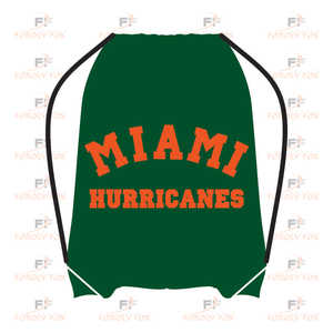 Miami Hurricanes <b>University</b> Drawstring <b>Bag</b> Gym <b>Bag</b> - Product Image 6