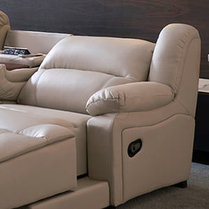 आधुनिक लक्जरी इतालवी सिंथेटिक चमड़े के सोफे सेट कोने के लिए कोने अनुभागीय और मॉड्यूलर सुविधा धातु फ्रेम - Product Image 5