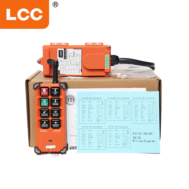 Teelodane 6 Buttons 1 Speed Electric Industrial Wireless Hoist Crane Radio Remote Control