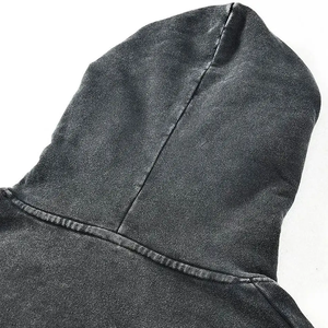 สินค้าใหม่เสื้อฮู้ดธรรมดาไม่มีสายพัฟพิมพ์เสื้อกันหนาวหมวกสําหรับผู้ชาย - Product Image 4