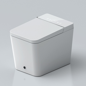 Inodoro Inteligente <span class=keywords><strong>de</strong></span> Cerámica Negro Cuadrado con Control Remoto, Asiento con Calefacción, Apertura Automática <span class=keywords><strong>de</strong></span> la <span class=keywords><strong>Tapa</strong></span>, Sensor <span class=keywords><strong>de</strong></span> Agua Caliente Instantánea, Descarga y Tanque Oculto - Product Image 2